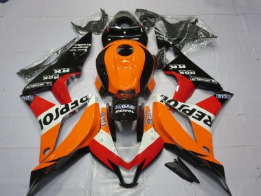 Cheap 2007-2008 Honda CBR600RR Motorcycle Fairing - Orange White Red Glossy Black Repsol Canada
