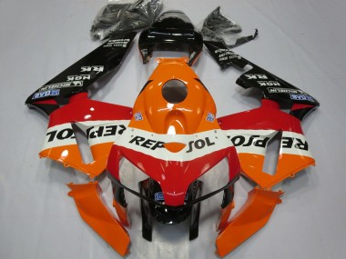 Cheap 2005-2006 Honda CBR600RR Motorcycle Fairings - Orange White Red Glossy Black Repsol Canada