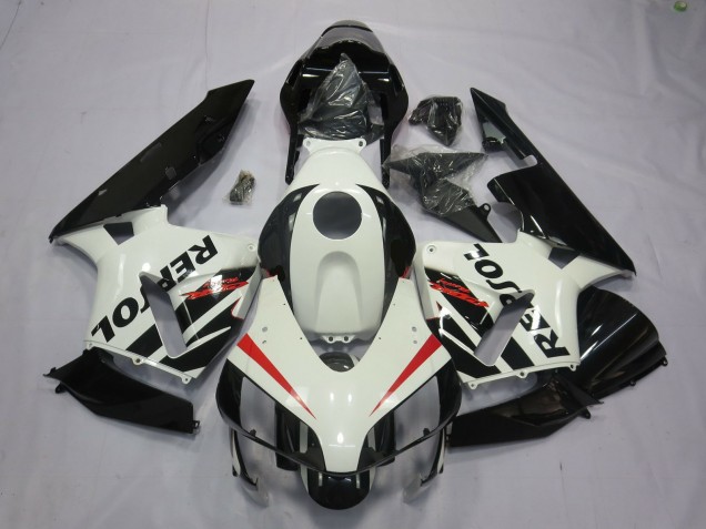 2003-2004 Honda CBR600RR Motorcycle Fairings - White Red Glossy Black Repsol OEM Style Canada