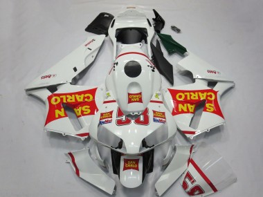 Cheap 2003-2004 Honda CBR600RR Motorcycle Fairings - White Red Yellow San Carlo 58 Canada