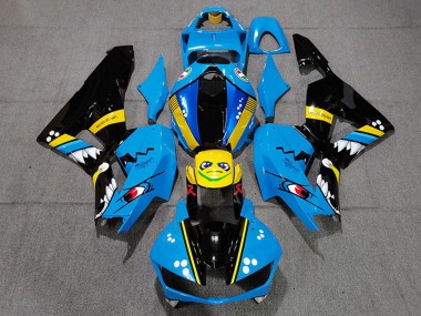 Cheap 2013-2023 Honda CBR600RR Motorcycle Fairings - Blue Yellow Glossy Black Shark Canada