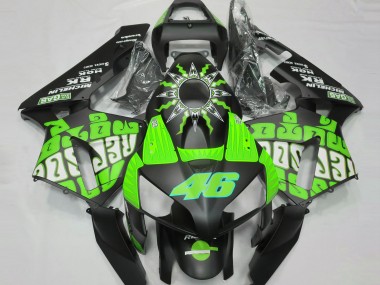 Cheap 2003-2004 Honda CBR600RR Motorcycle Fairings - Green Glossy Black Rossi Repsol Canada