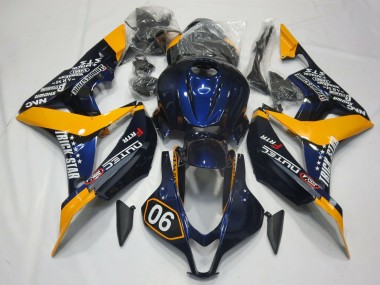 Cheap 2007-2008 Honda CBR600RR Motorcycle Fairings - Orange Blue Glossy Black Canada