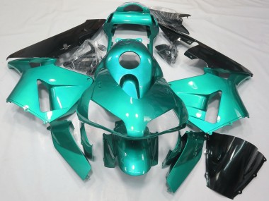 Cheap 2003-2004 Honda CBR600RR Motorcycle Fairings - Teal Blue Glossy Black Canada