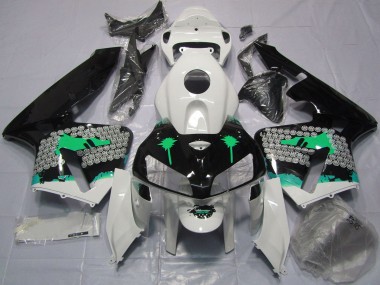 Cheap 2005-2006 Honda CBR600RR Motorcycle Fairings - Turquoise Splatter on Glossy Black Canada