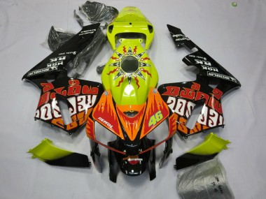 Cheap 2005-2006 Honda CBR600RR Motorcycle Fairings - Vibrant Yellow Black Rossi Canada