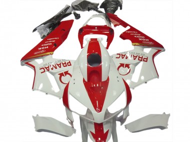 Cheap 2005-2006 Honda CBR600RR Motorcycle Fairings - White Red Pramac Canada