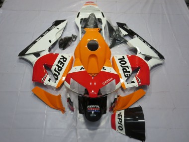 Cheap 2003-2004 Honda CBR600RR Motorcycle Fairings - Orange White Red Glossy Black Repsol Canada