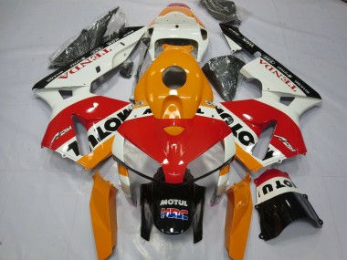 Cheap 2005-2006 Honda CBR600RR Motorcycle Fairings - White Repsol Canada