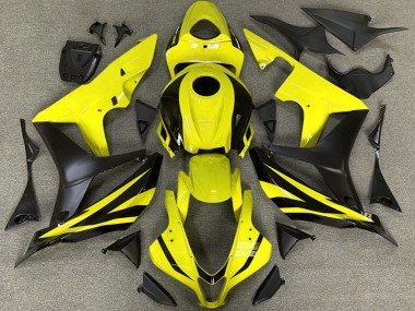 Cheap 2007-2008 Honda CBR600RR Motorcycle Fairings - Yellow Matte Black OEM Style Canada