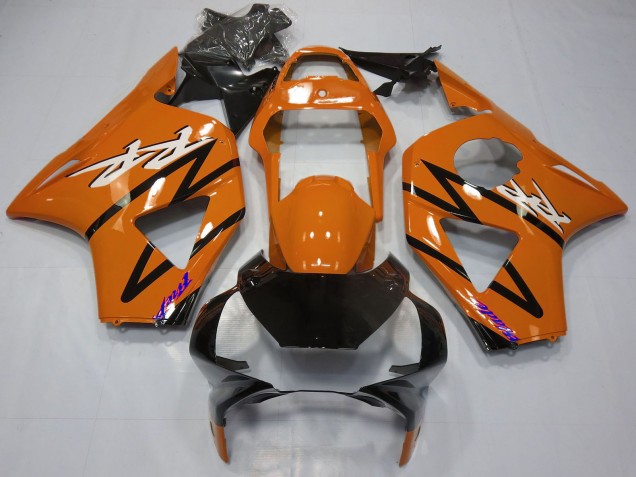 2002-2003 Honda CBR954RR Motorcycle Fairings - Dark Orange Glossy Black Canada