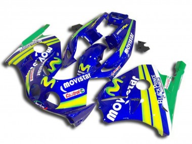 Cheap 1990-1998 Honda CBR250RR Motorcycle Fairings - Blue Yellow Green MoviStar Red Castrol Canada