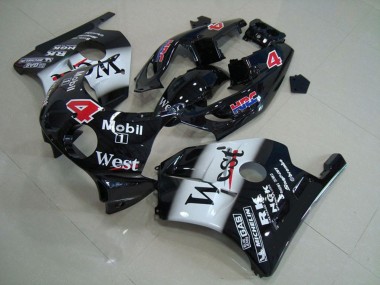 Cheap 1990-1998 Honda CBR250RR Motorcycle Fairings - Glossy Black White West Mobil Canada