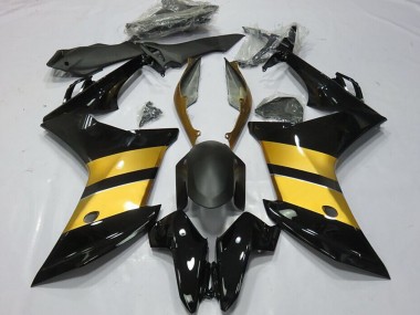 Cheap 2011-2013 Honda CBR600F Motorcycle Fairings - Gold Glossy Black CBR Design Canada