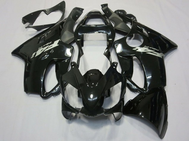 2001-2003 Honda CBR600 F4i Motorcycle Fairings - Glossy Black Silver Decal Canada