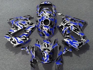 Cheap 2002-2013 Honda VFR 800 Motorcycle Fairings - Blue Camouflage Canada