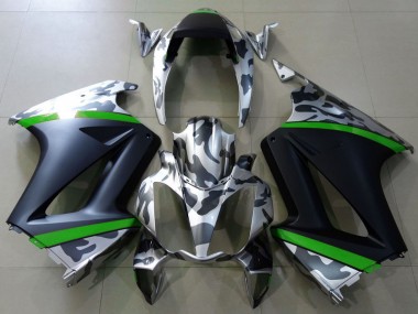 Cheap 2002-2013 Honda VFR 800 Motorcycle Fairings - Grey Camouflage Green Matte Black Canada