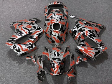 Cheap 2002-2013 Honda VFR 800 Motorcycle Fairings - Red Camouflage Canada