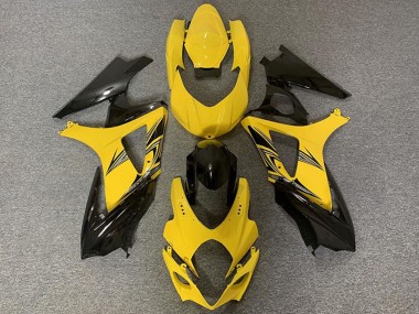 Cheap 2007-2008 Suzuki GSXR 1000 Motorcycle Fairings - Yellow Glossy Black Canada