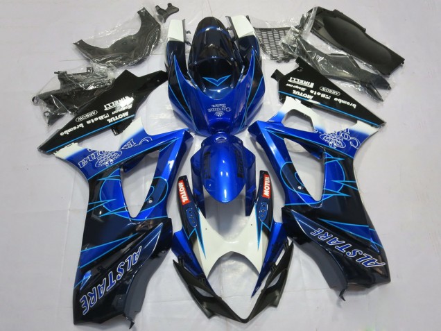 2007-2008 Suzuki GSXR 1000 Motorcycle Fairings - Blue Black Corona Canada