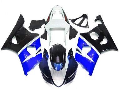 Cheap 2003-2004 Suzuki GSXR 1000 Motorcycle Fairings - White Blue Glossy Black Canada
