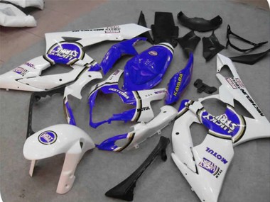 Cheap 2005-2006 Suzuki GSXR 1000 Motorcycle Fairings - White Blue Lucky Strike Canada