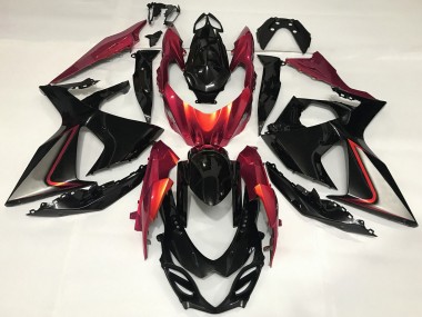 Cheap 2009-2016 Suzuki GSXR 1000 Motorcycle Fairing - Glossy Black Red Canada