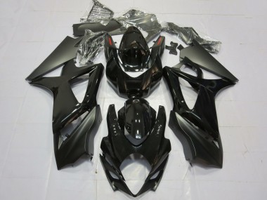Cheap 2007-2008 Suzuki GSXR 1000 Motorcycle Fairings - Glossy Black Matte Black Plain Canada