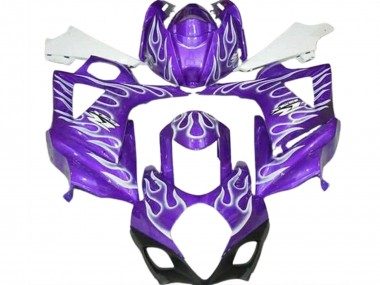 Cheap 2007-2008 Suzuki GSXR 1000 Motorcycle Fairings - Purple White Flame Canada