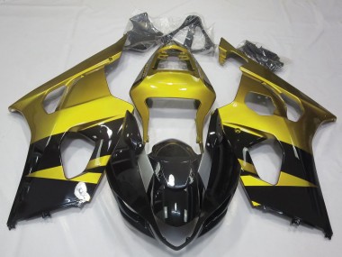 Cheap 2003-2004 Suzuki GSXR 1000 Motorcycle Fairings - Yellow Glossy Black Canada