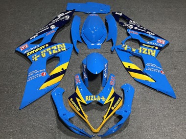 Cheap 2005-2006 Suzuki GSXR 1000 Motorcycle Fairings - Blue Yellow Black Rizla Canada