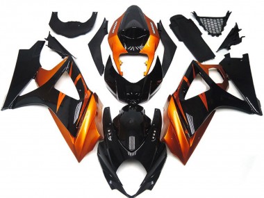 Cheap 2007-2008 Suzuki GSXR 1000 Motorcycle Fairings - Orange Glossy Black Canada