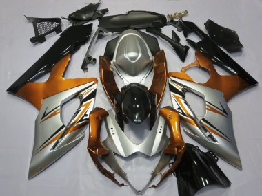 Cheap 2005-2006 Suzuki GSXR 1000 Motorcycle Fairings - Orange Silver Glossy Black Canada