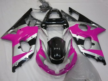 Cheap 2000-2002 Suzuki GSXR 1000 Motorcycle Fairings - Pink Silver Glossy Black OEM Style Canada