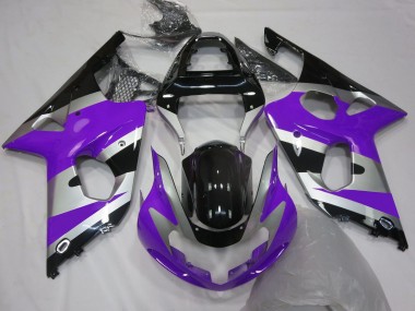 Cheap 2000-2002 Suzuki GSXR 1000 Motorcycle Fairings - Purple Silver Glossy Black OEM Style Canada
