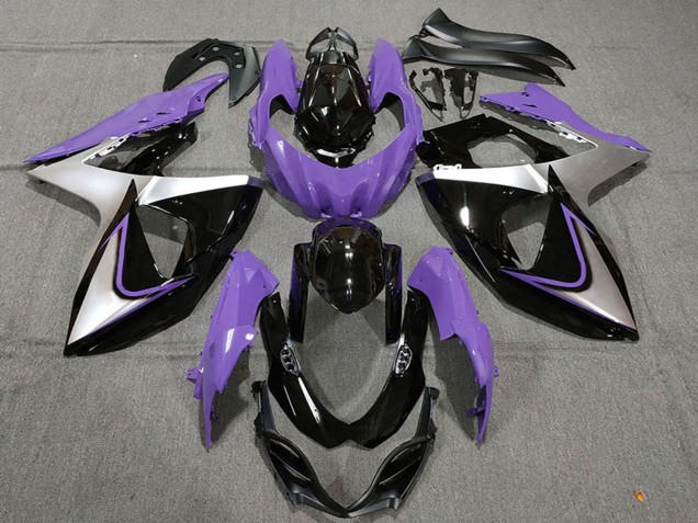 2009-2016 Suzuki GSXR 1000 Motorcycle Fairings - Purple Silver Black Canada
