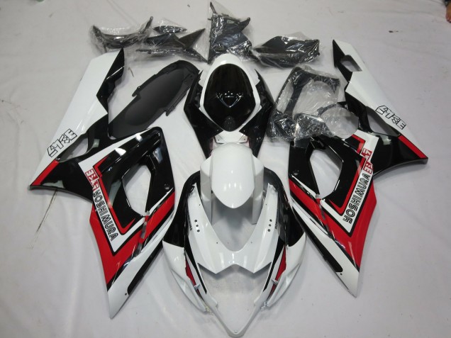 2005-2006 Suzuki GSXR 1000 Motorcycle Fairings - White Red Black Yoshimura Canada