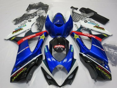 Cheap 2007-2008 Suzuki GSXR 1000 Motorcycle Fairing - White Blue Red Black Rockstar Canada