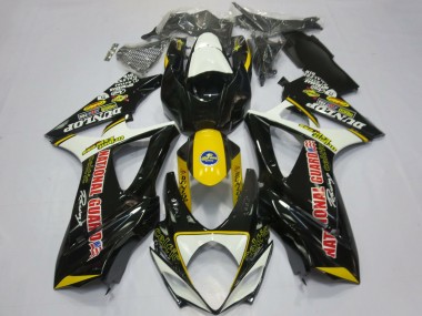Cheap 2007-2008 Suzuki GSXR 1000 Motorcycle Fairings - White Yellow Red Black Dunlop Canada