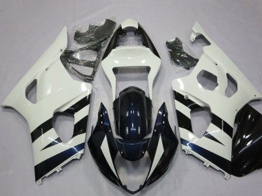 Cheap 2003-2004 Suzuki GSXR 1000 Motorcycle Fairings - White Glossy Black Canada