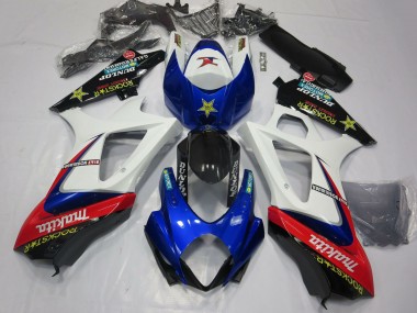 Cheap 2007-2008 Suzuki GSXR 1000 Motorcycle Fairings - White Blue Red Black Rockstar Canada