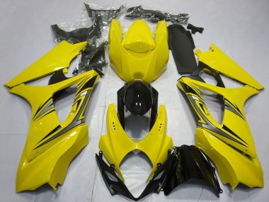 Cheap 2007-2008 Suzuki GSXR 1000 Motorcycle Fairings - Yellow Glossy Black OEM Style Canada