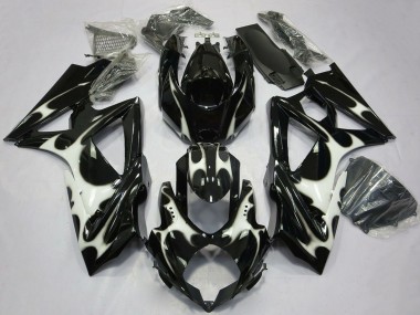 Cheap 2008-2010 Suzuki GSXR 600 / GSXR 750 Motorcycle Fairings - Glossy Black White Canada