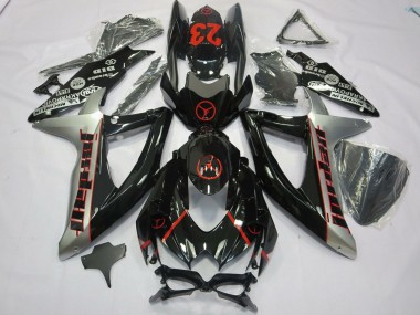 Cheap 2008-2010 Suzuki GSXR 600 / GSXR 750 Motorcycle Fairings - Glossy Black Silver Red Jordan 23 Canada