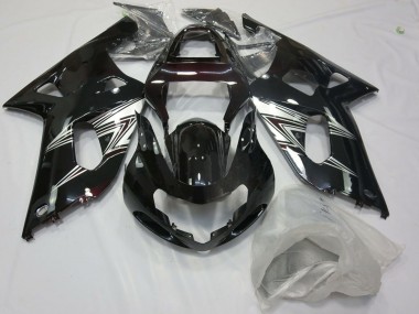 Cheap 2001-2003 Suzuki GSXR 600 / GSXR 750 Motorcycle Fairings - Glossy Black Silver White Canada