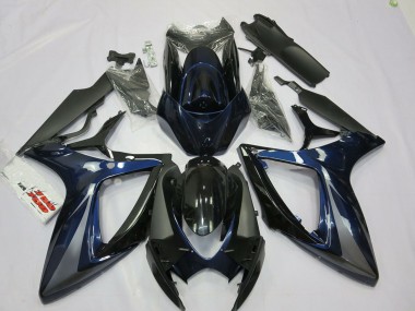 Cheap 2006-2007 Suzuki GSXR 600 / GSXR 750 Motorcycle Fairings - Blue Grey Black Stripe Canada