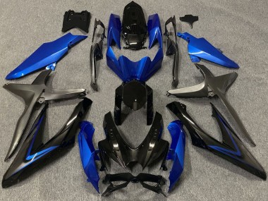 Cheap 2008-2010 Suzuki GSXR 600 / GSXR 750 Motorcycle Fairings - Blue Grey Glossy Black Canada