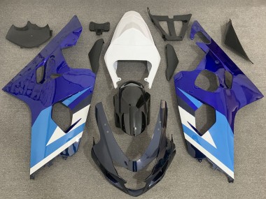Cheap 2004-2005 Suzuki GSXR 600 / GSXR 750 Motorcycle Fairing - White Blue Black Canada