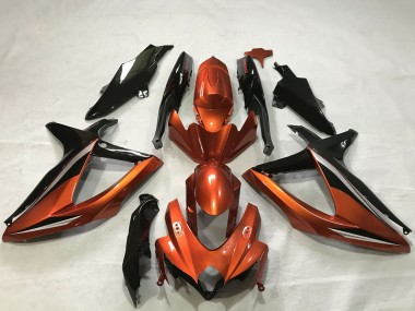 Cheap 2008-2010 Suzuki GSXR 600 / GSXR 750 Motorcycle Fairings - Burnt Orange Glossy Black Canada
