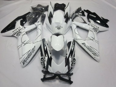 Cheap 2008-2010 Suzuki GSXR 600 / GSXR 750 Motorcycle Fairings - White Black Alstare Corona Motul Canada